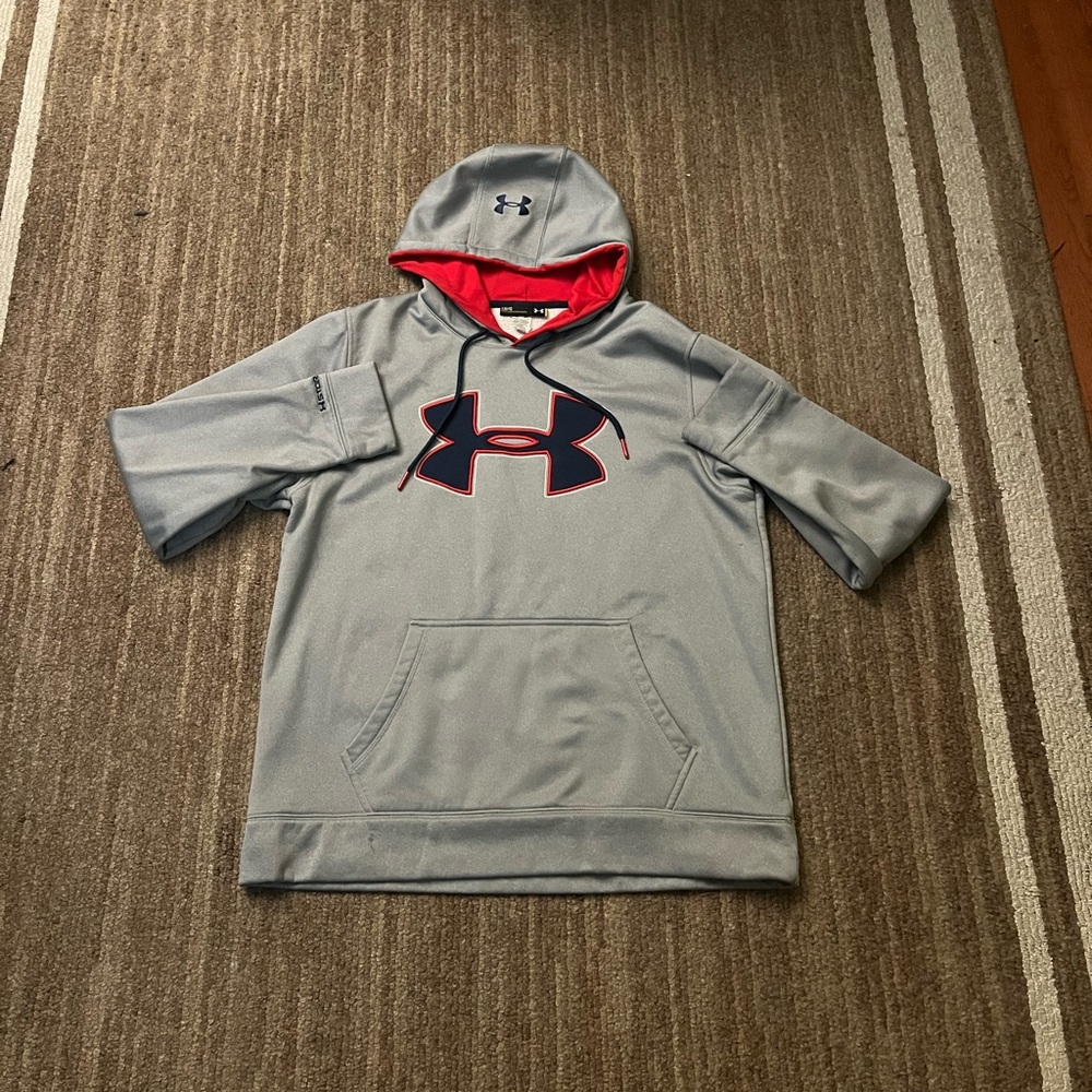 Under Armour Gray and Red Hoodie